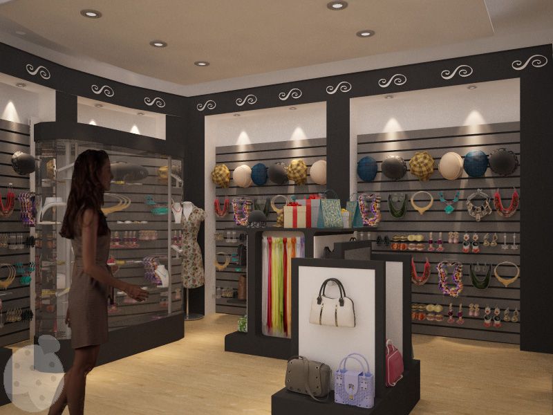 Mujer en tienda de accesorios