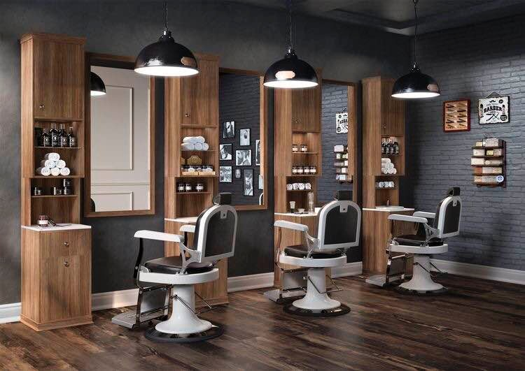 barberias color cafe negro